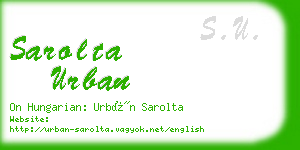 sarolta urban business card